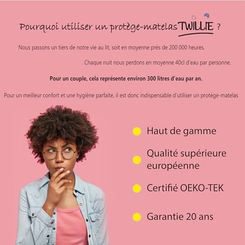 Twillie – Protège Matelas 70 x 140 cm Imperméable et Respirant - Alèse Qualité Supérieure Certifié Oeko-TEX® - Aegis® - Hypoallergénique - Anti Acarien, Bactérien,– Housse Matelas 100% Polycoton