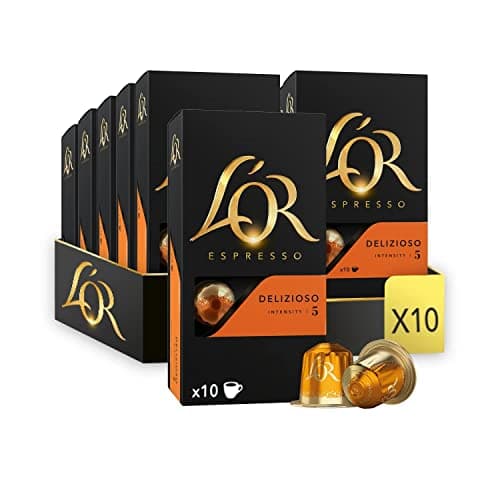 L'Or Espresso Café - 100 Capsules Delizioso Intensité 5 - compatibles Nespresso®* (lot de 10 x 10)
