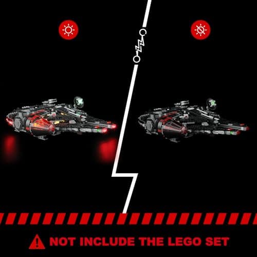 BRIKSMAX Kit d'éclairage pour Lego The Dark Falcon - Éclairage LED compatible avec Lego Star Wars 75389 - Kit Lego non inclus