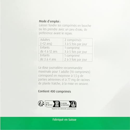 A.VOGEL Immunité - Echinaforce famille – Complément alimentaire – Améliore la résistance de l’organisme - Extrait de plante fraîche d’echinacea – Actifs végétaux bio – Immunité - 400 comprimés