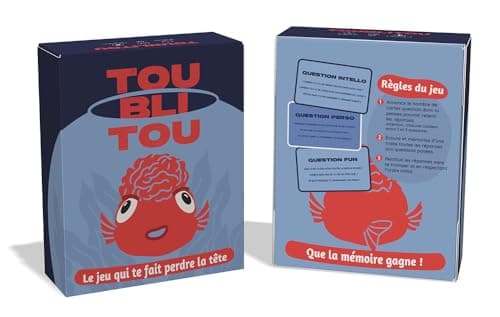 TOUBLITOU – Jeux de société Famille et Amis – 220 Cartes pour Tester sa mémoire immédiate – Jeu de Carte Adulte – idée Cadeau – Nouvelle Version