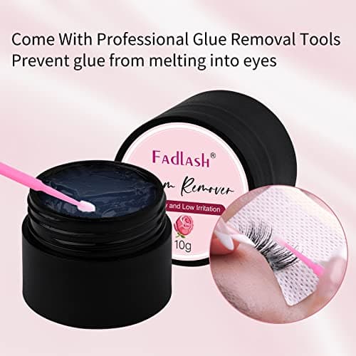 FADLASH Crème Remover Cils Extension Depose Extension Cils 10g Dissolvant Pour Extension Retirer Extension Cils Crème Démaquillante Dissolvante Irritante Pour Les Peaux Sensibles (Rose)