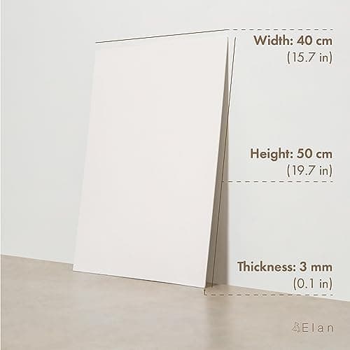 Elan Panneau de Toile 40x50, 100% Coton 6-Pack de Canvas Toile Peinture, Toile à Peindre, Panneau Toile Peinture, Tableau Peinture, Tableau Toile a Peindre Coton, Tableau a Peindre, Carton Entoilé