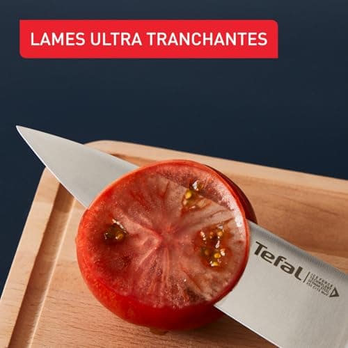 TefaI Ice Force Ensemble 11 pièces Bloc couteaux de cuisine + 10 couteaux, Lames en acier inoxydable allemand, Garantie 10 ans, Coupe et tranchant haute performance K232SA14