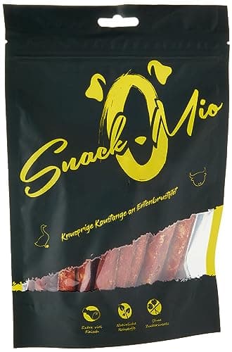 SNACKOMIO - Snack Premium pour chiens - Barre à mâcher croustillante au magret de canard, sans céréales, 1 paquet (1 x 200g)