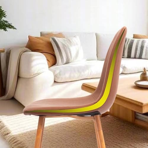 CangLong Lot rétro rembourrées pour la Cuisine et la Salle à Manger, chaises scandinaves en Similicuir avec Pieds en métal, Marron, PU, Mousse, Ensemble de 2