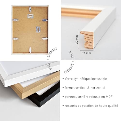 DEHA Design Cadre en bois Fontana, 30x40 cm, Blanc