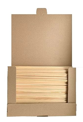 Lot de 200 bâtonnets en bois pointus et carrés - 300 x 4 x 4 mm - Pour le barbecue et le bricolage