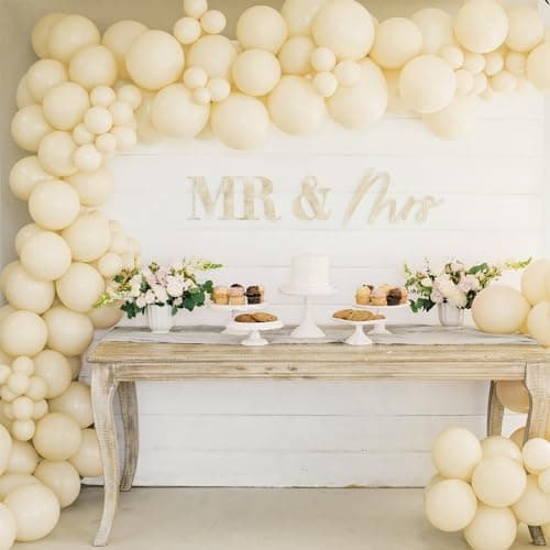 WAREHOUSE Ballon 50 Pièces - 12" 30 cm - LATEX NATUREL | Ballon Gonflable Hélium | Ballon Baudruche | Décoration pour Anniversaire, Baptême, Fete. (Ivoire blanc-3)