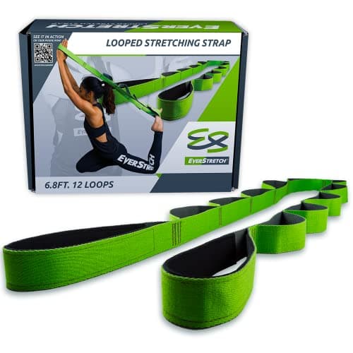 EverStretch Sangle Extensible Non élastique avec Boucles - Bougez Librement avec Cette Bande Extensible de qualité supérieure pour Sangle Yoga en Boucle pour Le Sport et la physiothérapie