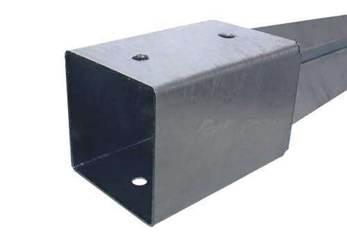 NAJDER Support de Poteau à Enfoncer, Douille à Enfoncer Ancre de Sol pour Poteaux Carrés Bois 60x60 mm, Longueur 750 mm, Acier Galvanisé à Chaud, Fixation Clôture, Balançoire, Pergola