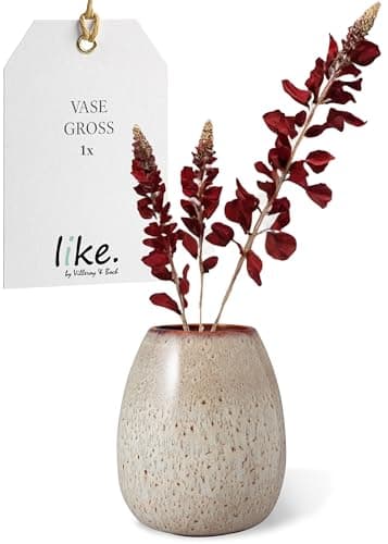 like. by Villeroy & Boch Lave Home Vase Egg Shape, 14,5 x 14,5 x 17,5 cm, Beige