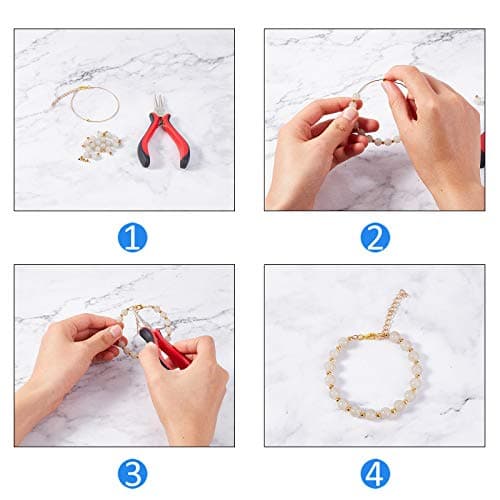 UNICRAFTALE 50 pièces Baril Perles en Vrac Perles en Métal Doré Perles en Acier Inoxydable 4mm Mini Bracelet Perles 2mm Trou Perles D'Espacement pour la Fabrication de Bijoux Résultats
