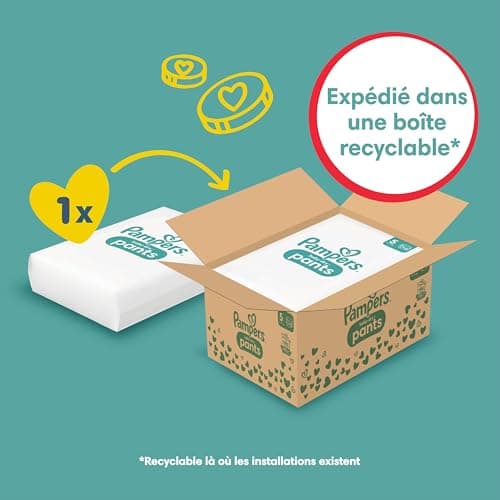 Pampers Baby-Dry Pants, Taille 5, 160 Couches-Culottes, 12-17kg, Maintien 360° Contre Les Fuites Avec Une Poche Stop & Protect Pour Une Nuit Jusqu'à 100% Sans Fuites, Pack 1 Mois