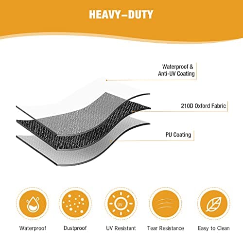 Diboniur Housse Barbecue Exterieur, Bache Barbecue de Protection, Housse Plancha pour BBQ Gaz, avec Revêtement Résistant à l'eau (147x61x117cm Noir)