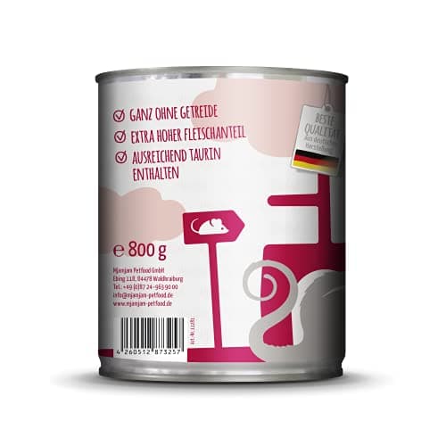 MjAMjAM - nourriture humide premium pour chats - gibier culinaire et dinde aux canneberges fraîches, paquet de 6 (6 x 800 g), sans céréales avec de la viande supplémentaire