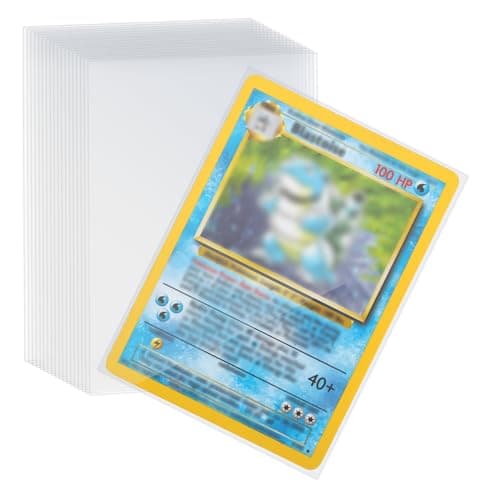 Pochette Carte, Transparentes Protège Carte Pour Cartes Pokémon, Cartes de Change, Yu-Gi-Oh, Magic(66 x 92 MM) (100 PCS)