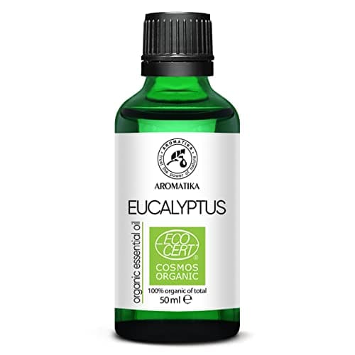 Huile d'Eucalyptus Bio 50 ml - Eucalyptus Globulus Organic - Huile Essentielle Bio - Huile d'Eucalyptus pour Diffuseur et Lampe Aroma - Huile de Sauna - Parfums d'Intérieur - Aromathérapie