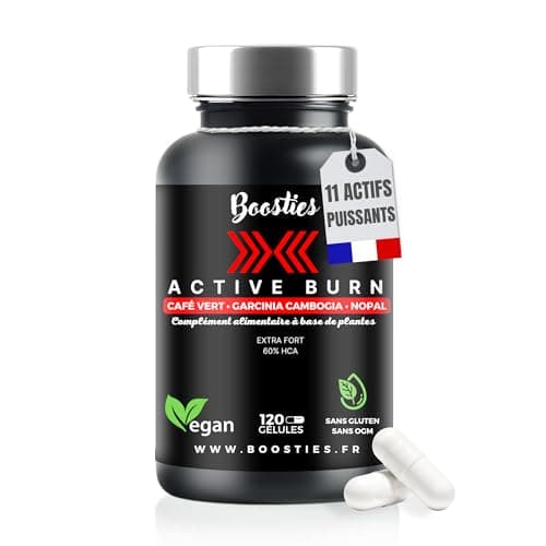 Active Burn - extra puissant - Métabolisme – Énergie - Garcinia Cambogia - Café vert – Nopal – Noix de Cola – 7 Vitamines et minéraux 120 gélules