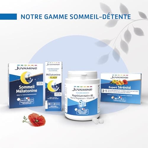 JUVAMINE Expert'Nature Sommeil Mélatonine Passiflore Camomille 60 Gélules