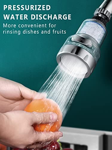 Acdolf Filtre à Eau du Robinet, Filtre à Robinet Rotatif à 360°, Purificateur d'eau de Robinet de Cuisine et Salle de Bains, 3 Modes de Fonctionnement