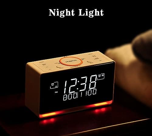 iTOMA Réveil Radio Dab et FM avec 40 presets, Bluetooth, Double Alarme, minuterie de Sommeil, contrôle de Gradation, Chargeur USB et Prise Casque 728