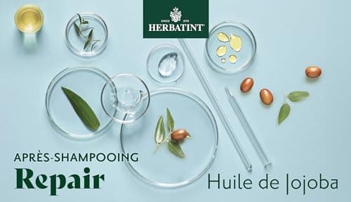 Herbatint Repair Conditioner, Baume Réparateur Bio - 200 ml | Nourrit et Répare les Cheveux Stressés, Secs et Abîmés | 99% Ingrédients Naturels, avec Extraits de Moringa, Olivier, Jojoba et Aloe Vera