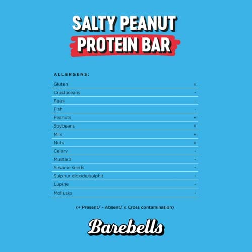 Barebells Barre de protéine 20g proteine, 12x55g chocolat protein bars (Salty Peanut)