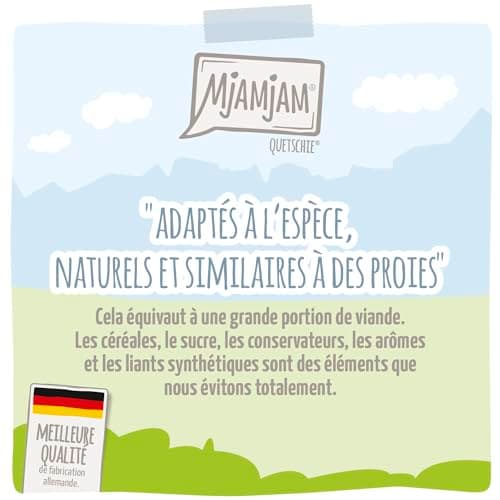 MjAMjAM - Premium Nourriture Humide pour Chats - Quetschie - Poulet délicat au potiron cuit à la Vapeur, Paquet de 12 (12 x 125 g), sans céréales avec Extra Viande