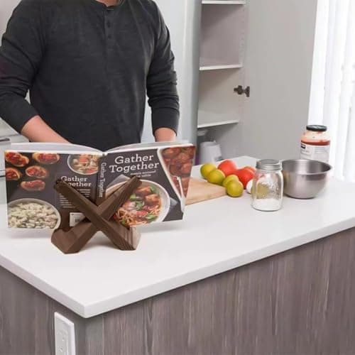Meafeng Support assiette decorative, Porte assiette, Support assiette en bois, Presentoir livre cadre photo de table, Paire de mini chevalet 6,5 pouces