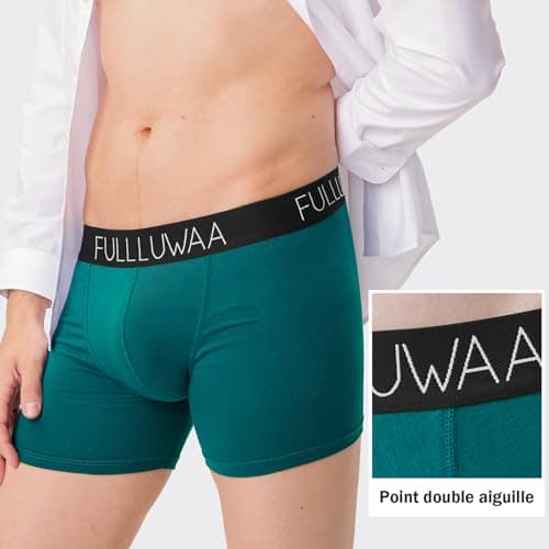 Fullluwaa Calecon Homme Boxer Homme Coton Lot de 8 Boxers Homme caleçon Homme Pas d'étiquette Douce et Confortable,Coupe Parfaite,Multicolore Packs s m l XL XXL 3XL 4XL