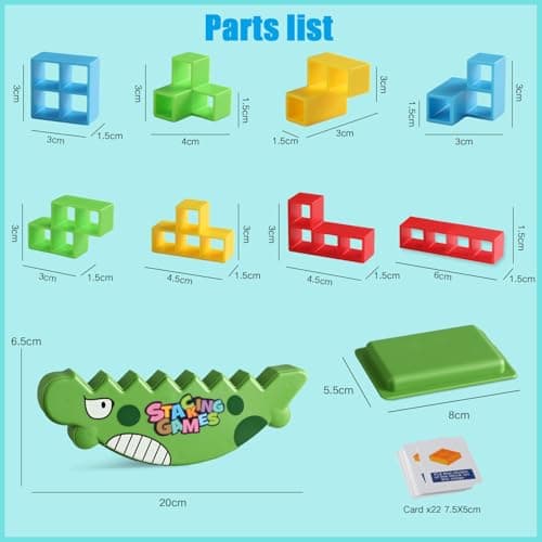 Lktvys 64 Pièces Montessori Jouet, Jeux de Société Adapté à Jeux de Société Adulte et Jeux pour Enfants, Cadeau Garçons et Fille 3-6 Ans, Jeux de Société pour Développer Patience et Concentration
