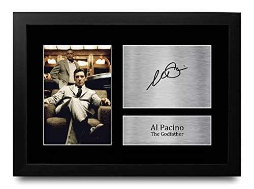 HWC Trading FR A4 Al Pacino The Godfather Cadeaux Imprimé Signé Autographe Photo pour les fans de cinéma - A4 Encadré