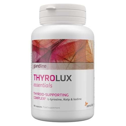 Thyroide – Capsules de Zinc, Selenium, Tyrosine, Iode et Manganese – 180 Gélules pour 180 Jours – Sans gluten – Sensilab ThyroLux Essentials