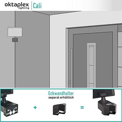 Oktaplex Lighting Projecteur LED extérieur Cali 30 W | Projecteur mural IP65 3 000 K blanc chaud | Projecteur anthracite