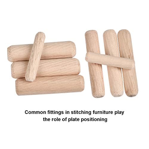 FOROREH 500pcs Chevilles en Bois Assorties M6 M8 M10, Tourillons en Hêtre, Cheville de Meuble φ6 * 30mm / φ8 * 40mm / φ10 * 40mm tourillon Bois pour Meubles en Bois Dur Rainuré