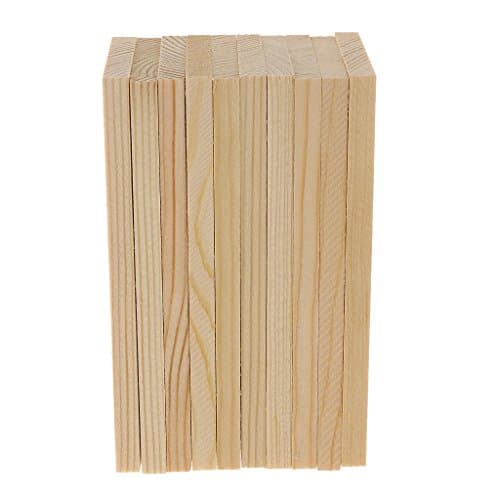 MagiDeal 10x Planhes De Bois Morceau Brun Accessoire Décoration Fête Loisirs Créatifs Pièce DIY Haute Qualité - 10cm