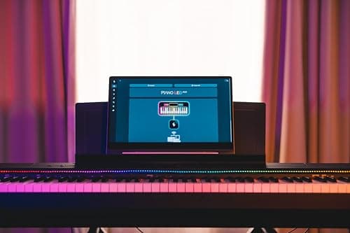Piano LED - Apprendre le Piano de Façon Ludique et Efficace - Systeme Breveté - Leçon de Piano avec LED Intelligentes - Transparent