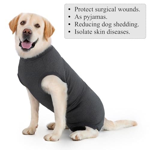 Cyponpy Combinaison Chien avec Fermeture éclair Body Chien Post Operatoire Femelle Male Body pour Chien Après Opération Body Stérilisation Chien Alternative au Collerette Chien Operation Castration