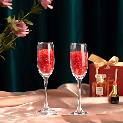 DINGFENG 4000 Pcs de Cristal Rouge, Faux Diamant, Pierre Fantaisie, Décoration de Table, Diamant Acrylique, Cristal de Gemme Dispersée 3 mm 6 mm 10 mm Remplissage de Vase Mariage Fête D'anniversaire