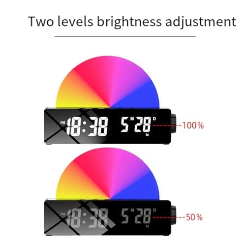 Lampe de Lever de Soleil, RéVeil, LumièRe de RéVeil, Simulateur D'Aube, Lampe Solaire de Chevet, LumièRes Changeantes de Couleur pour Chambre à Coucher, Blanc