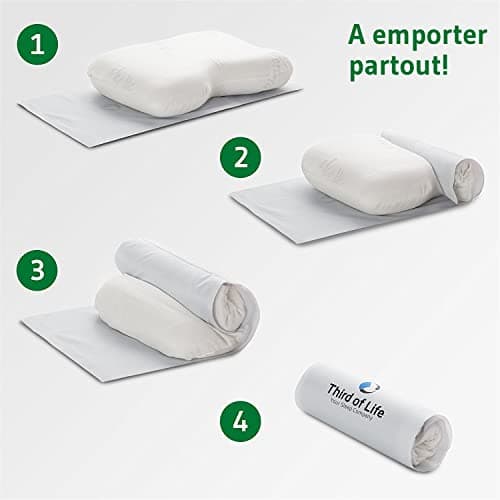 Oreiller Cervical NuMOON avec Aloe Vera et Charbon de Bambou | Coussin Ergonomique et Orthopédique Anti-Acariens, Anti-Allergènes | Pour Toutes les Position de Sommeil | Taie Extra Gratuite
