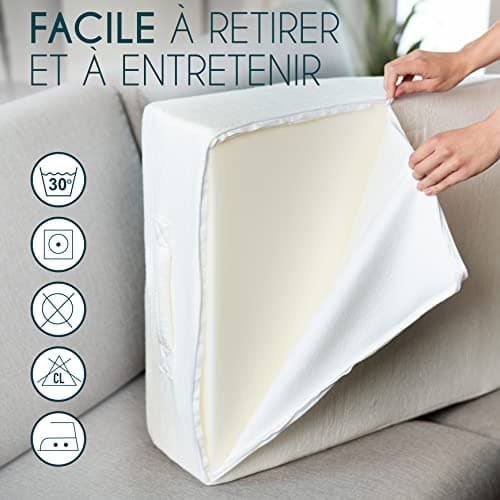 Dreamzie Coussin Élévateur de Jambes Coussin Thérapeutique Repose Jambe Mémoire de Forme - Douleur de Dos, Genoux, Post Opératoire, Jambe Lourde, Circulation - Respirant Lavable Hypoallergénique