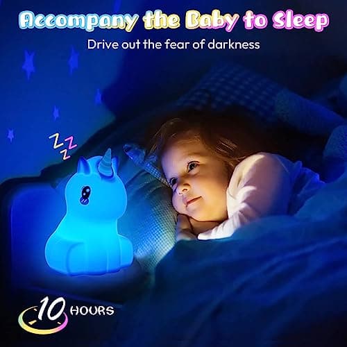 CHWARES Veilleuse pour enfants, veilleuse chat avec télécommande, lampe Kawaii 7 couleurs, décoration de chambre, rechargeable par USB, jolie lampe cadeaux pour bébé, enfants, petits, adolescentes
