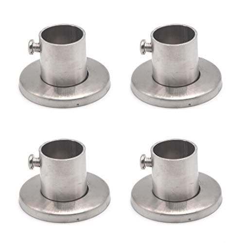 Support de tige de placard en acier inoxydable 304 pour douilles de poteau de placard Convient pour tuyau de placard jusqu'à 22 mm de diamètre extérieur Vis incluses