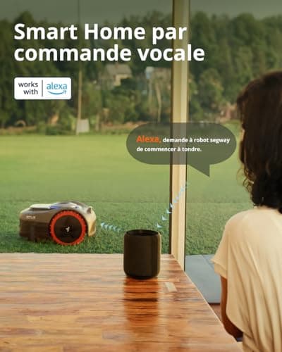 Navimow i105E Robot Tondeuse sans Fil périphérique 500 m2, RTK+Vision Tondeuse Robot Gazon, IA cartographie Automatique, Limite virtuelle, Gestion multizone