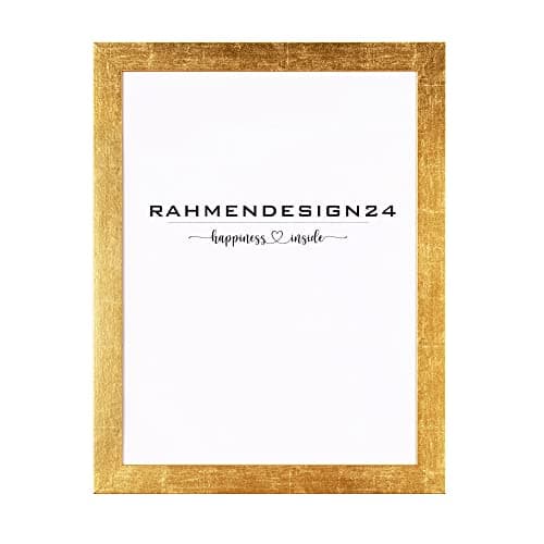 Rahmendesign24 Cadre photo Tokio 50 x 70 cm (format poster) doré feuille - Cadre amovible - Cadre pour poster, puzzle