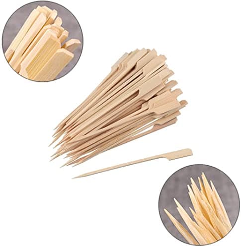 VIVIIHOO 100 bâtonnets d'amuse-Bouche brochettes de Bambou brochettes de Bambou grillades collations de Fruits bâtonnets de Dessert (15 cm)