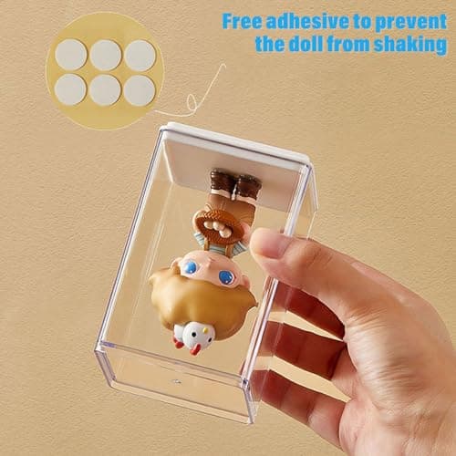 Mini Vitrine en Acrylique pour Collection, 6PCS - Boîte de Présentation Transparent pour Figurines Pop, Mini Figurines, Objets de Exposition, DIY (105×66×66mm)