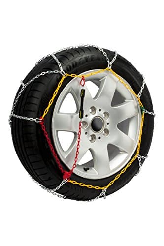 Goodyear Jeu de 2 Chaînes à Neige en Métal de 9 mm pour Voiture Taille 120 avec Tendeur Automatique Goodyear